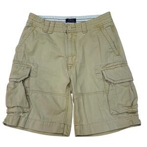 Polo Ralph Lauren Shorts Mens Size 32 Beige Cargo Utility Military Casual Preppy